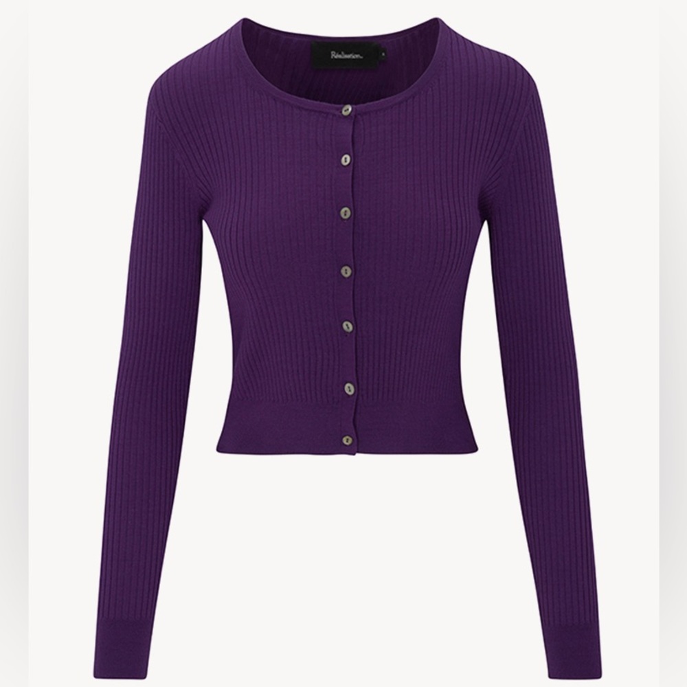 Realisation Par Winona Cardigan XS Deep Purple EUC